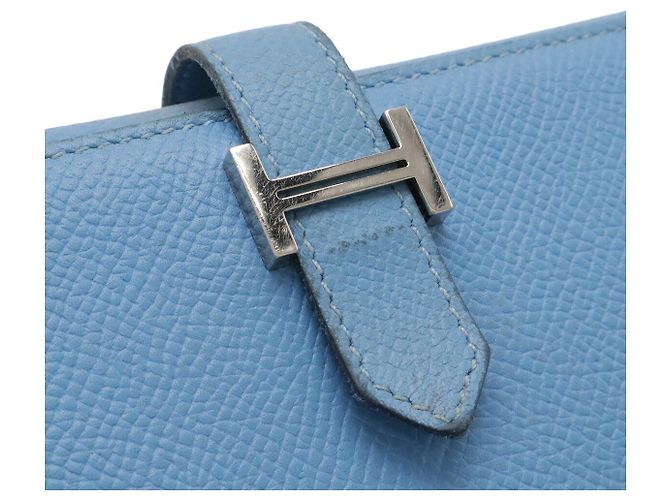 Hermès Béarn 2PLIS VEAU EPSOM Long Wallet Blue - view 4