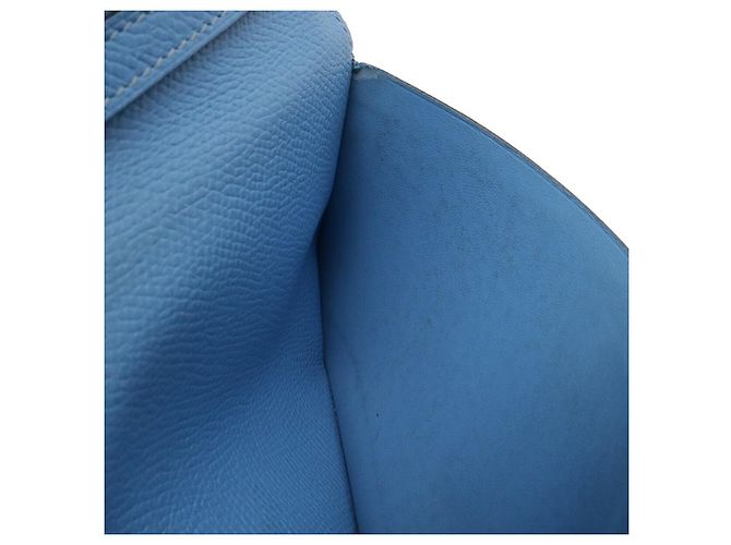 Hermès Béarn 2PLIS VEAU EPSOM Long Wallet Blue - view 6