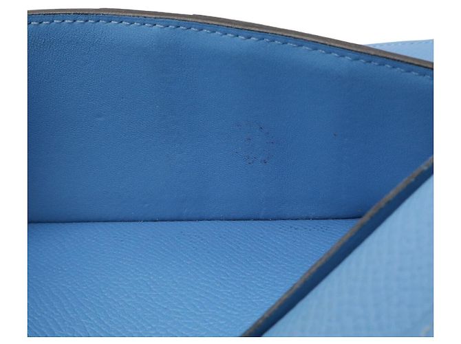 Hermès Béarn 2PLIS VEAU EPSOM Long Wallet Blue - view 7