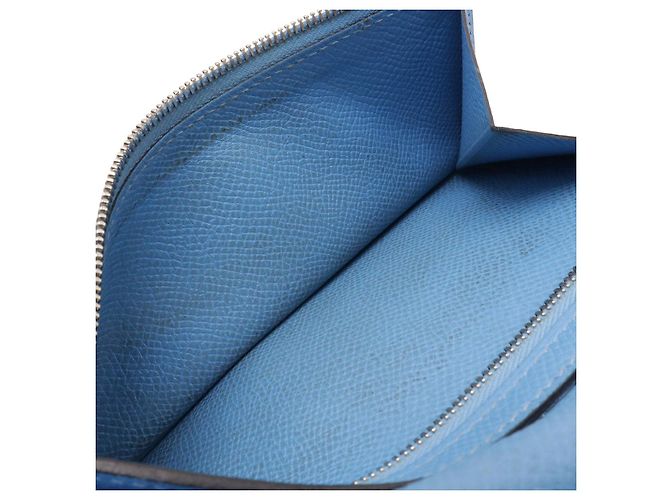 Hermès Béarn 2PLIS VEAU EPSOM Long Wallet Blue - view 8