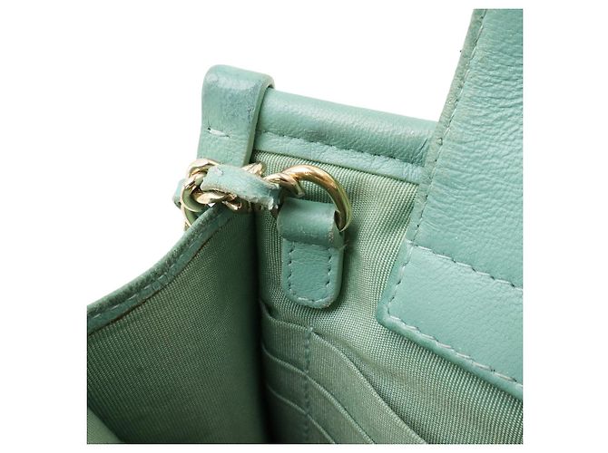 Borsa a Spalla 2 in 1 in Pelle Tweed Chanel Blu - vista 8