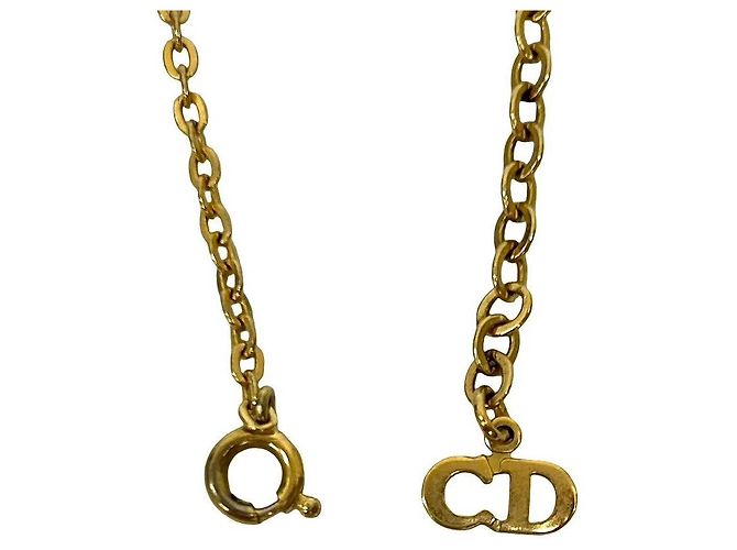 Collana Logo Christian Dior D'oro Metallico - vista 4