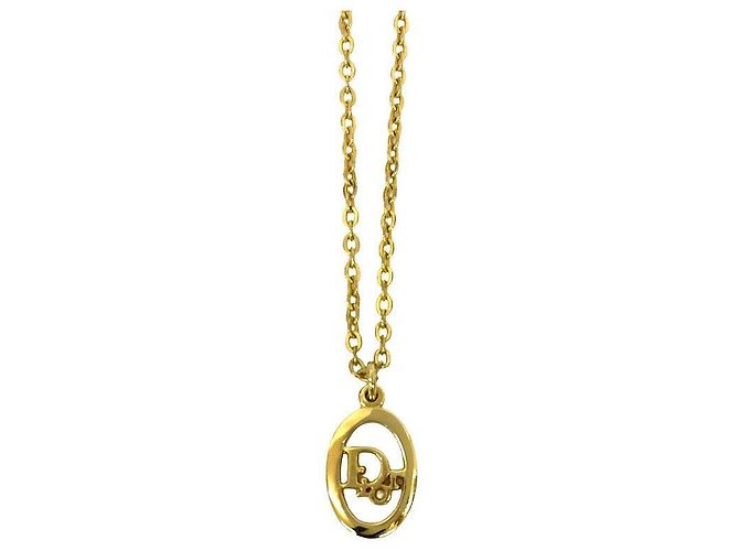 Collana Logo Christian Dior D'oro Metallico - vista 5
