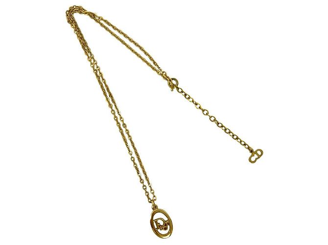 Collana Logo Christian Dior D'oro Metallico - vista 6