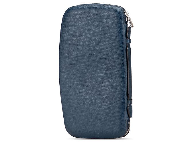 Organizer Organizzatore Louis Vuitton Taiga Atoll Blu - vista 2