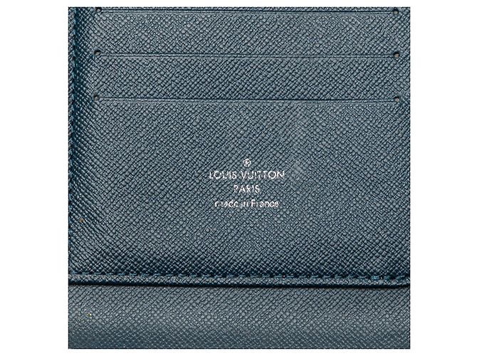 Organizer Organizzatore Louis Vuitton Taiga Atoll Blu - vista 5