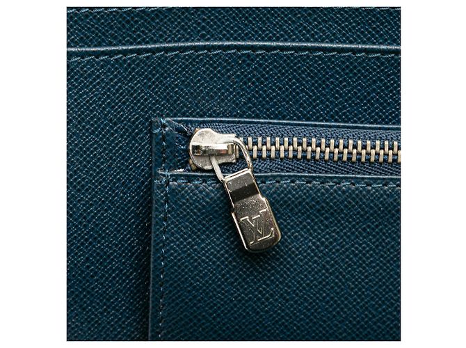 Organizer Organizzatore Louis Vuitton Taiga Atoll Blu - vista 7
