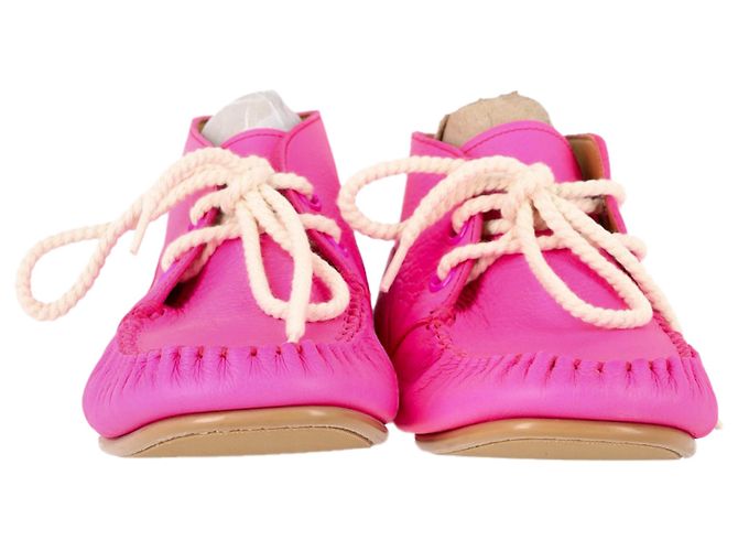Mocassins à lacets Loewe en cuir rose - vue 2