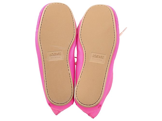 Mocassins à lacets Loewe en cuir rose - vue 6