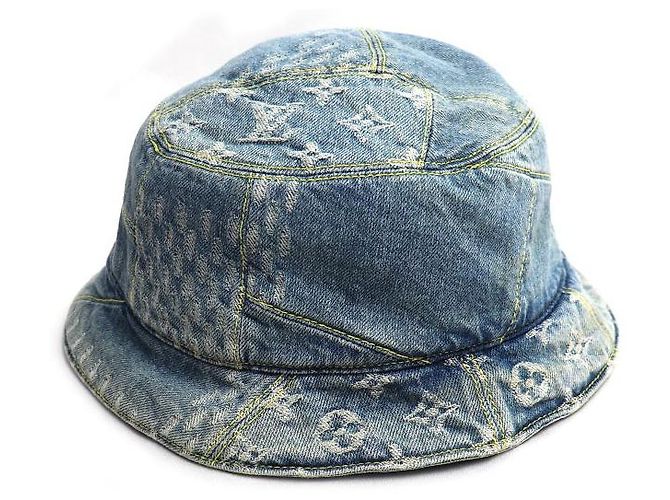Cappello in cotone Monogram Damier Gigante Onda Louis Vuitton Blu - vista 2