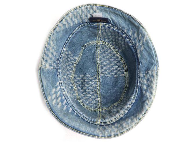 Cappello in cotone Monogram Damier Gigante Onda Louis Vuitton Blu - vista 4