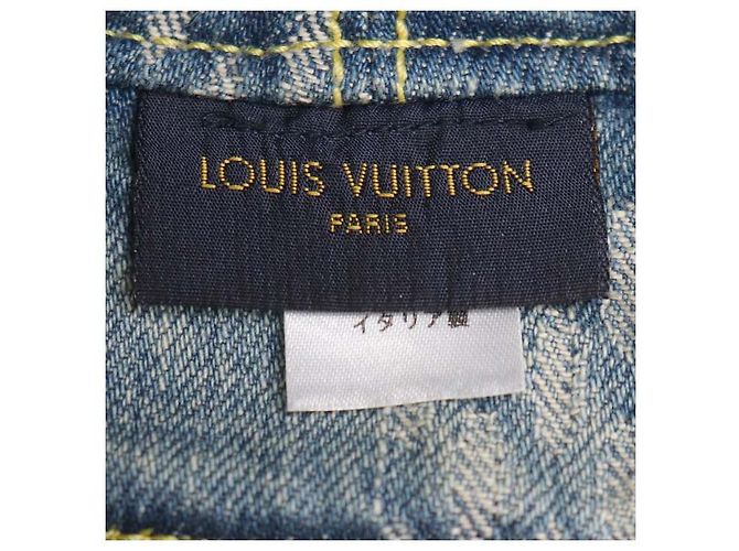 Cappello in cotone Monogram Damier Gigante Onda Louis Vuitton Blu - vista 7