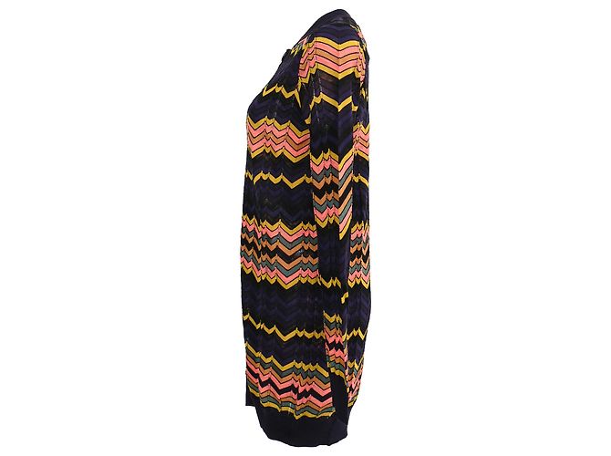 Missoni Strickjacke aus mehrfarbigem Baumwollmaterial mit Aztekenmuster Mehrfarben - Ansicht 2