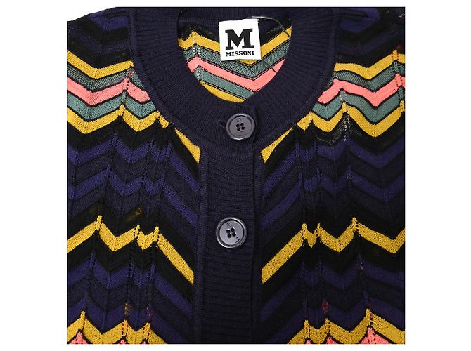 Missoni Strickjacke aus mehrfarbigem Baumwollmaterial mit Aztekenmuster Mehrfarben - Ansicht 5