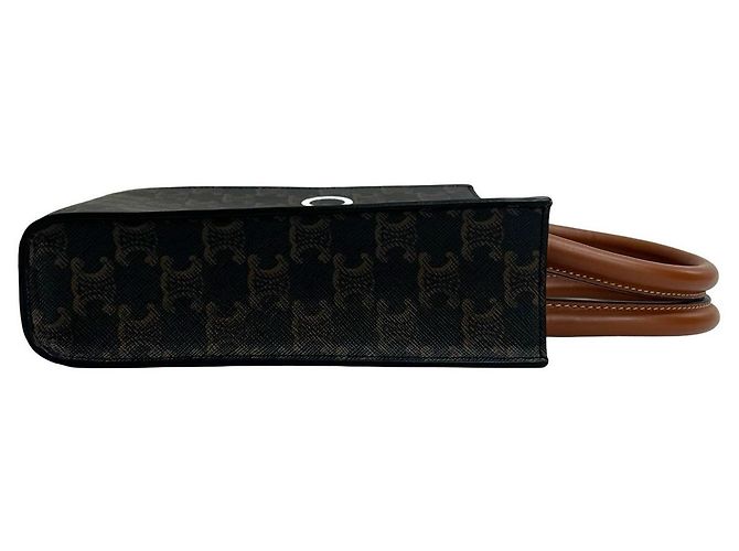 Céline Bolso de cuero Cabas Mini Vertical 2 en 1 Celine Castaño - vista 7