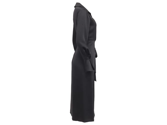 Vestido midi con efecto envolvente Samba de Jonathan Simkhai en acetato negro - vista 3