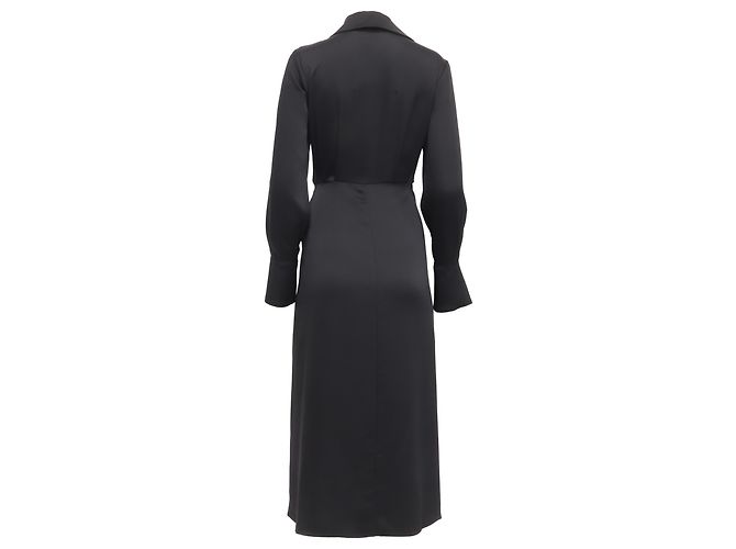 Vestido midi con efecto envolvente Samba de Jonathan Simkhai en acetato negro - vista 4