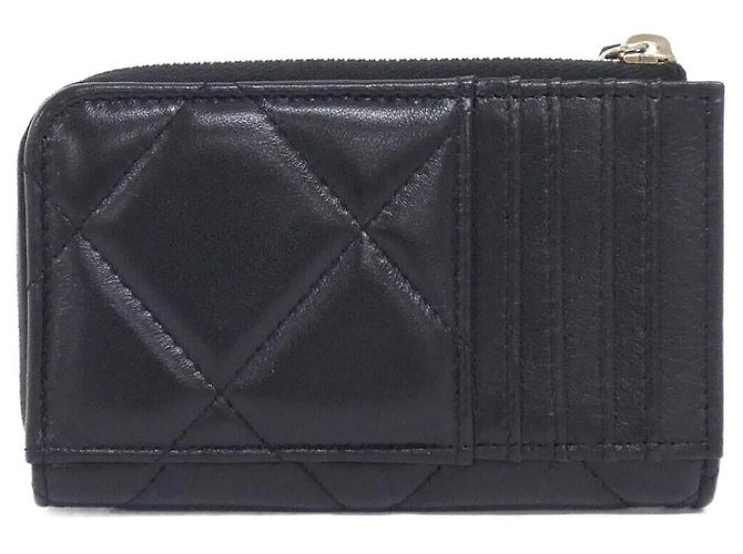 Tarjetero de piel de cordero Chanel 19 Negro - vista 2
