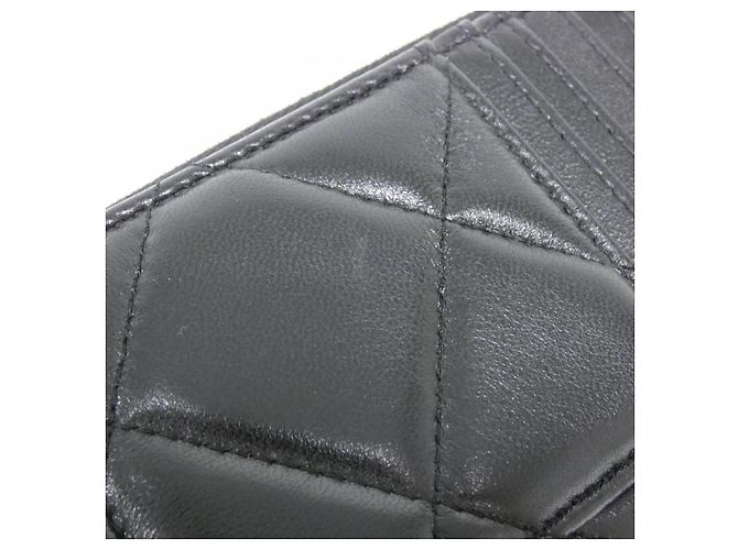 Tarjetero de piel de cordero Chanel 19 Negro - vista 4