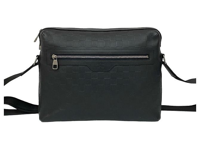 Borsa a Spalla Louis Vuitton Calypso MM in Pelle Damier Infini Nero - vista 4