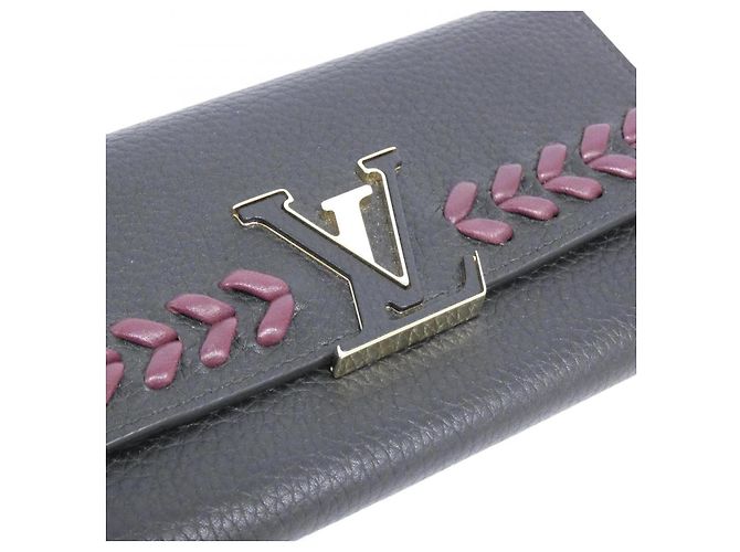 Portafoglio lungo Capucines Taurillon Louis Vuitton Nero - vista 6