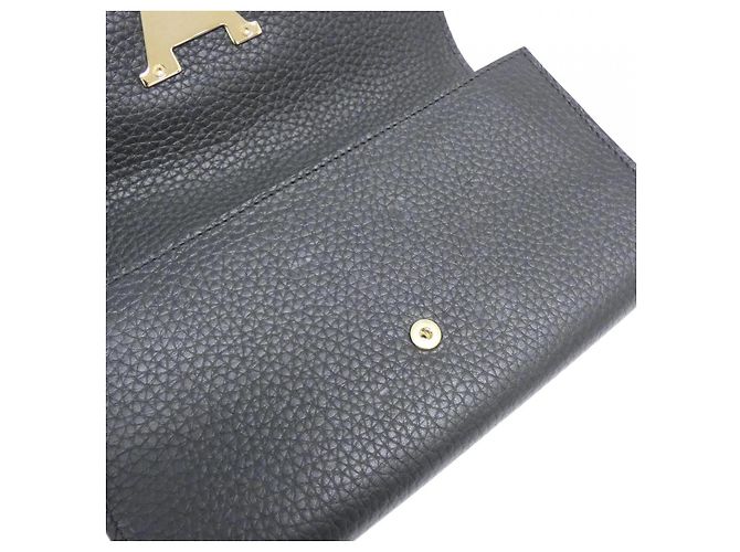 Portafoglio lungo Capucines Taurillon Louis Vuitton Nero - vista 7