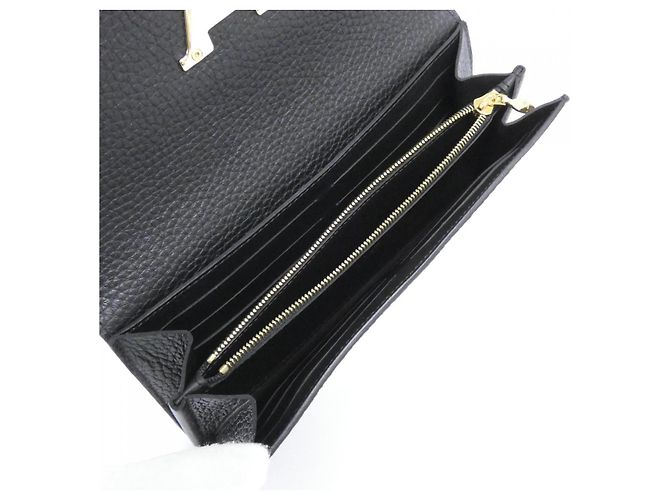 Portafoglio lungo Capucines Taurillon Louis Vuitton Nero - vista 8