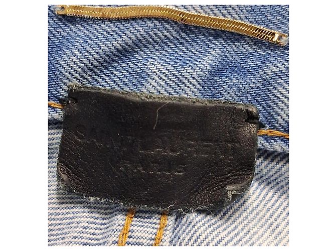 Jeans de tiro alto de corte regular en denim azul de Saint Laurent Azul claro - vista 3