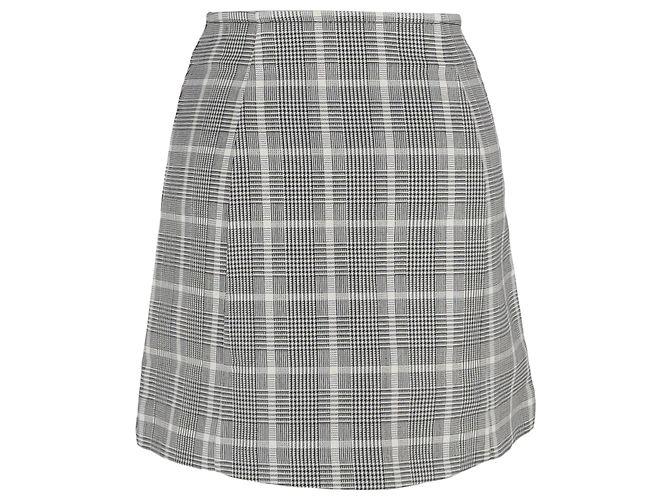 Stella Mc Cartney Falda mini de cuadros con botones Alexandra de Stella McCartney en lana negra Gris - vista 3