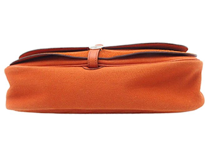 Borsa Colorado Mm in Vache Liege e Toile Hermès Arancione - vista 3
