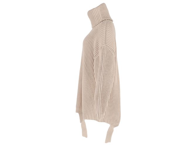 Everyday Balenciaga Strickpullover mit Rollkragen aus beigem Baumwoll - Ansicht 2