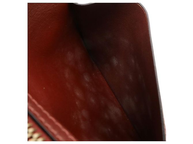 Billetera bifold compacta de box calf Hermès Béarn Castaño - vista 7