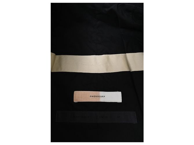 Rick Owens Belted Sheared Wrap Coat in Black Wool - view 4