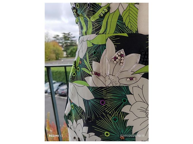 Vestido de seda con strass 3.1 Phillip Lim Multicolor - vista 14