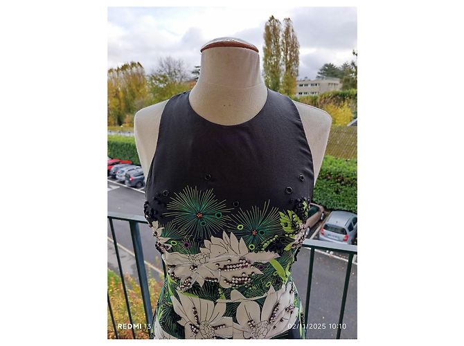 Vestido de seda con strass 3.1 Phillip Lim Multicolor - vista 2