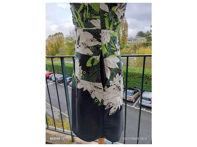 Vestido de seda con strass 3.1 Phillip Lim Multicolor - vista 9