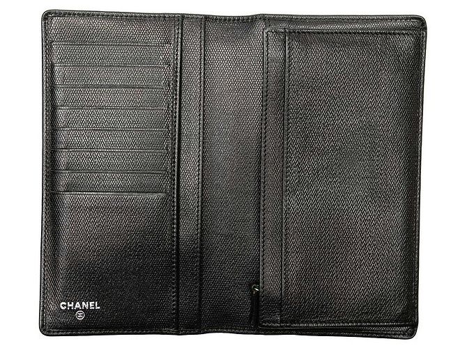 Timeless Cartera larga de cuero Chanel Coco Button Negro - vista 5