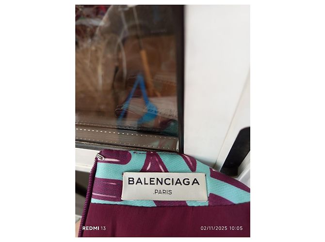 Vestido Balenciaga de seda y algodón Multicolor - vista 10