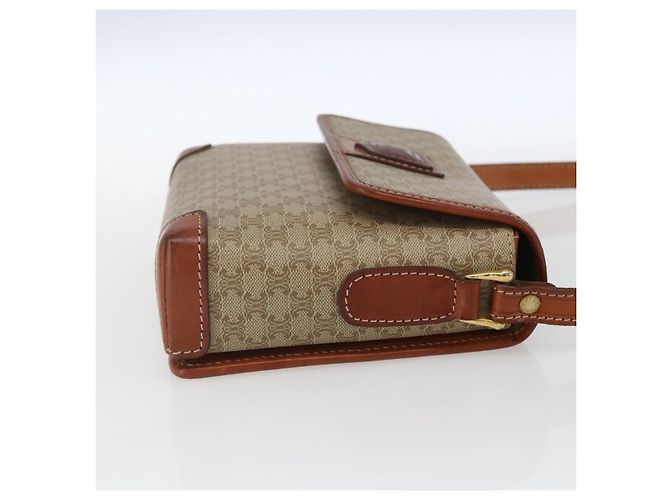 Céline Celine Vintage Macadam Canvas et Cuir Beige - vue 3