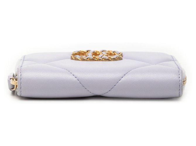 Tarjetero matelassé púrpura Chanel Coco Mark - vista 3