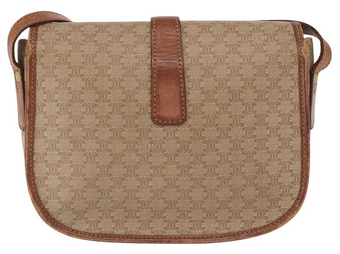 Céline Celine Vintage Macadam Tela e Pelle Beige - vista 2