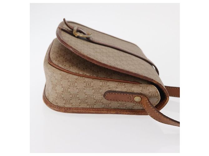 Céline Celine Vintage Macadam Tela e Pelle Beige - vista 3