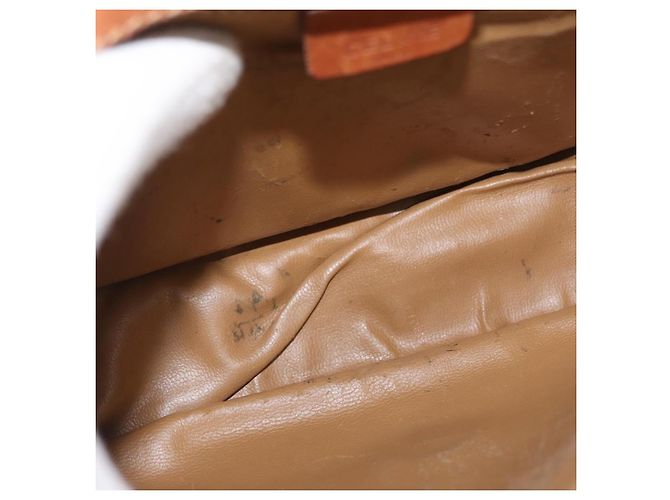 Céline Celine Vintage Macadam Tela e Pelle Beige - vista 5