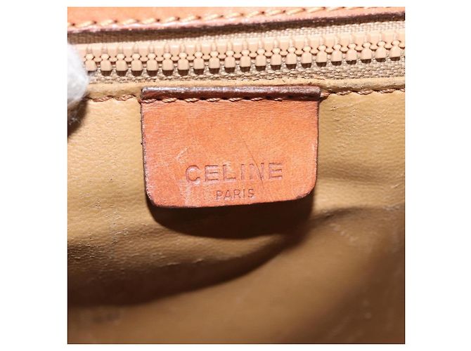 Céline Celine Vintage Macadam Tela e Pelle Beige - vista 6