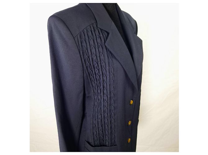Cento x Cento von Iceberg Jacke mit geraffter Dekoration Marineblau - Ansicht 5