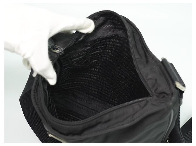 Prada Flacher Messenger Bag Tessuto Klein - Ansicht 3
