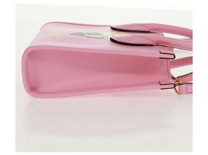 Gucci Mini Tote Vertical in Pelle Stampata Rosa - vista 4