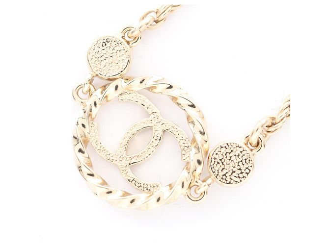 Chanel Coco Mark vergoldete Strass-Halskette Golden - Ansicht 2