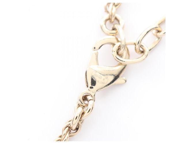 Chanel Coco Mark vergoldete Strass-Halskette Golden - Ansicht 5