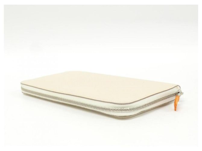 Silk In Billetera de seda Hermès CLIC CEST NOUE Naranja - vista 2
